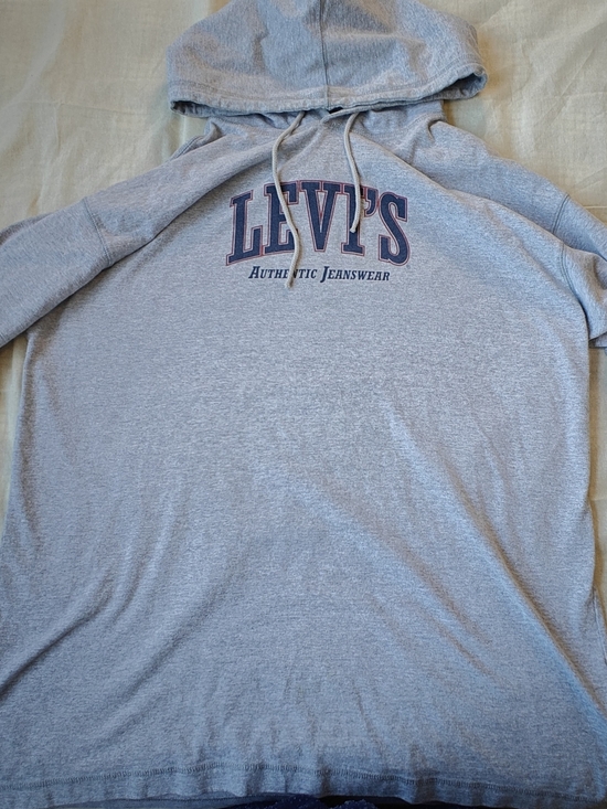 Levi's Other - Levi's Vintage Light Gray Hoodie with Red & Navy Logo Details